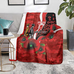 Sydney Swans ANZAC Personalised Blanket Lest We Forget Poppy Camo