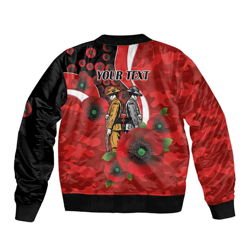 Sydney Swans ANZAC Personalised Bomber Jacket Lest We Forget Poppy Camo