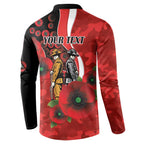 Sydney Swans ANZAC Personalised Button Sweatshirt Lest We Forget Poppy Camo