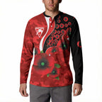 Sydney Swans ANZAC Personalised Button Sweatshirt Lest We Forget Poppy Camo