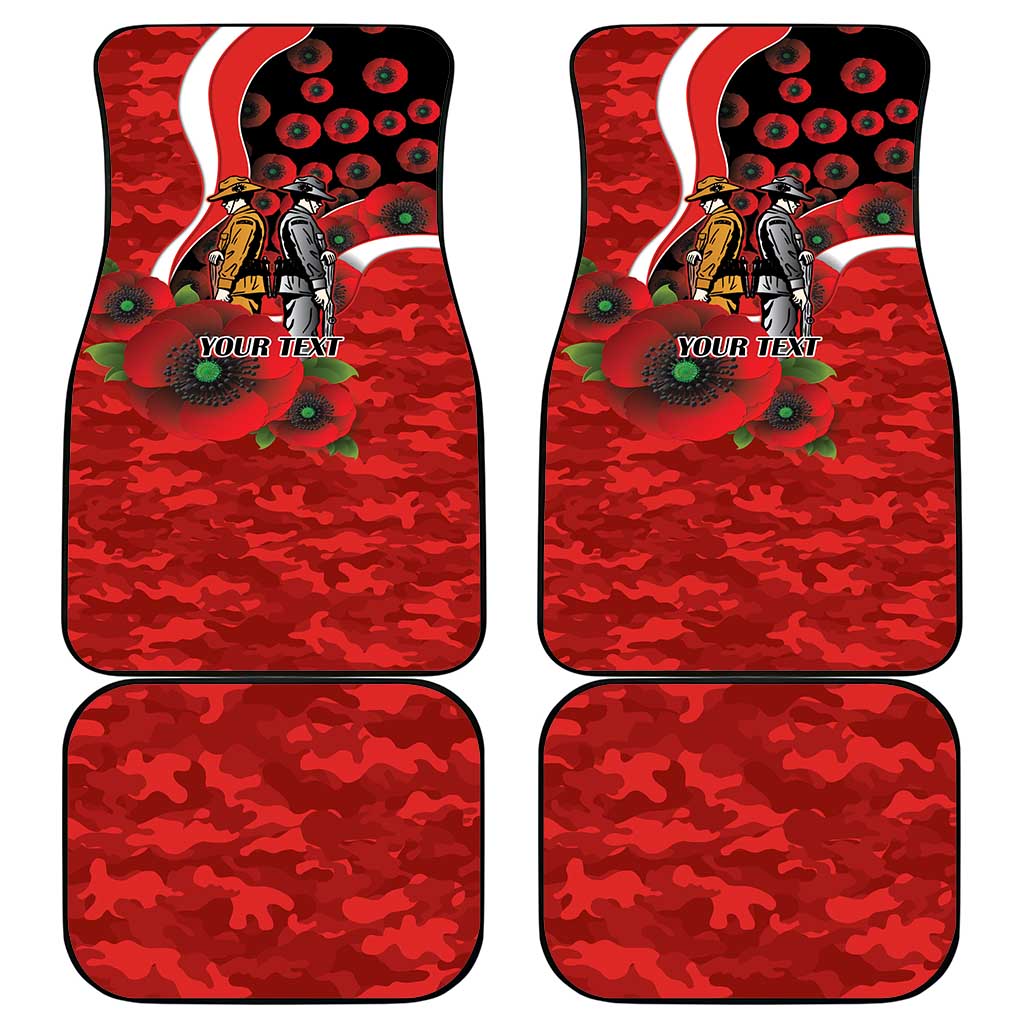 Sydney Swans ANZAC Personalised Car Mats Lest We Forget Poppy Camo