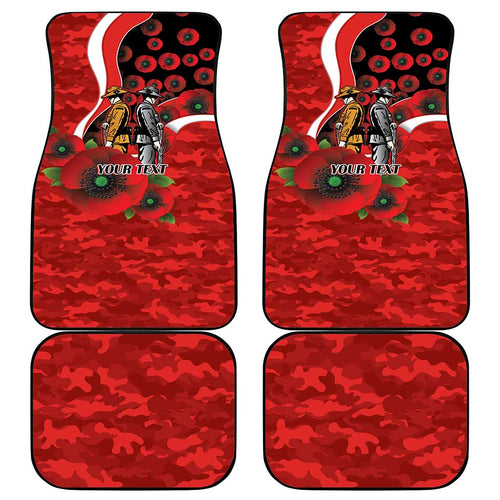 Sydney Swans ANZAC Personalised Car Mats Lest We Forget Poppy Camo