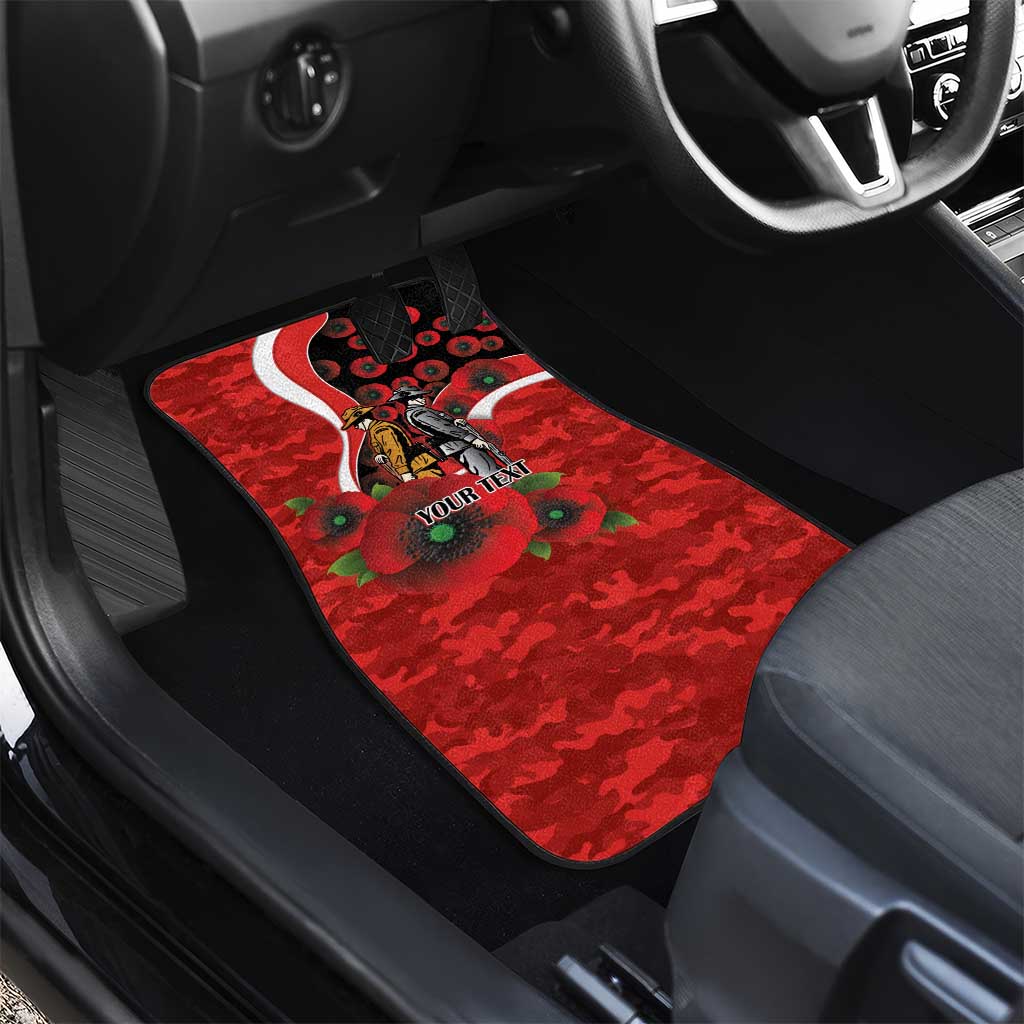 Sydney Swans ANZAC Personalised Car Mats Lest We Forget Poppy Camo