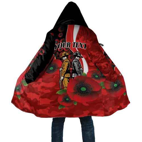 Sydney Swans ANZAC Personalised Cloak Lest We Forget Poppy Camo
