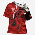 Sydney Swans ANZAC Personalised Cross Shoulder Shirt Lest We Forget Poppy Camo