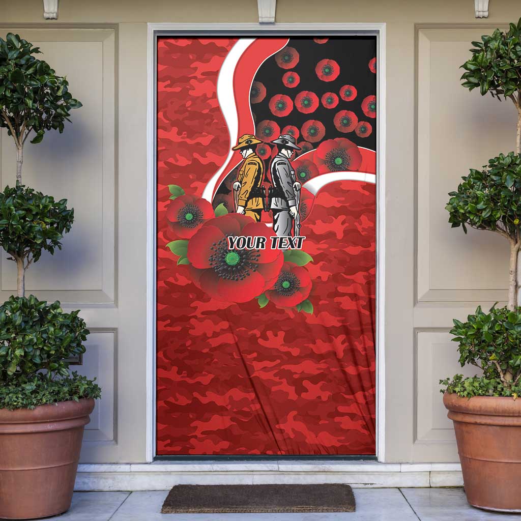 Sydney Swans ANZAC Personalised Door Cover Lest We Forget Poppy Camo