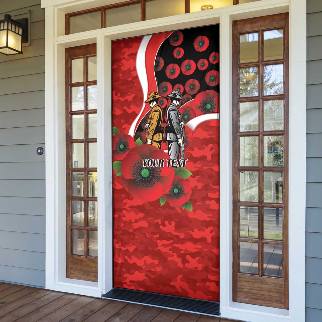 Sydney Swans ANZAC Personalised Door Cover Lest We Forget Poppy Camo