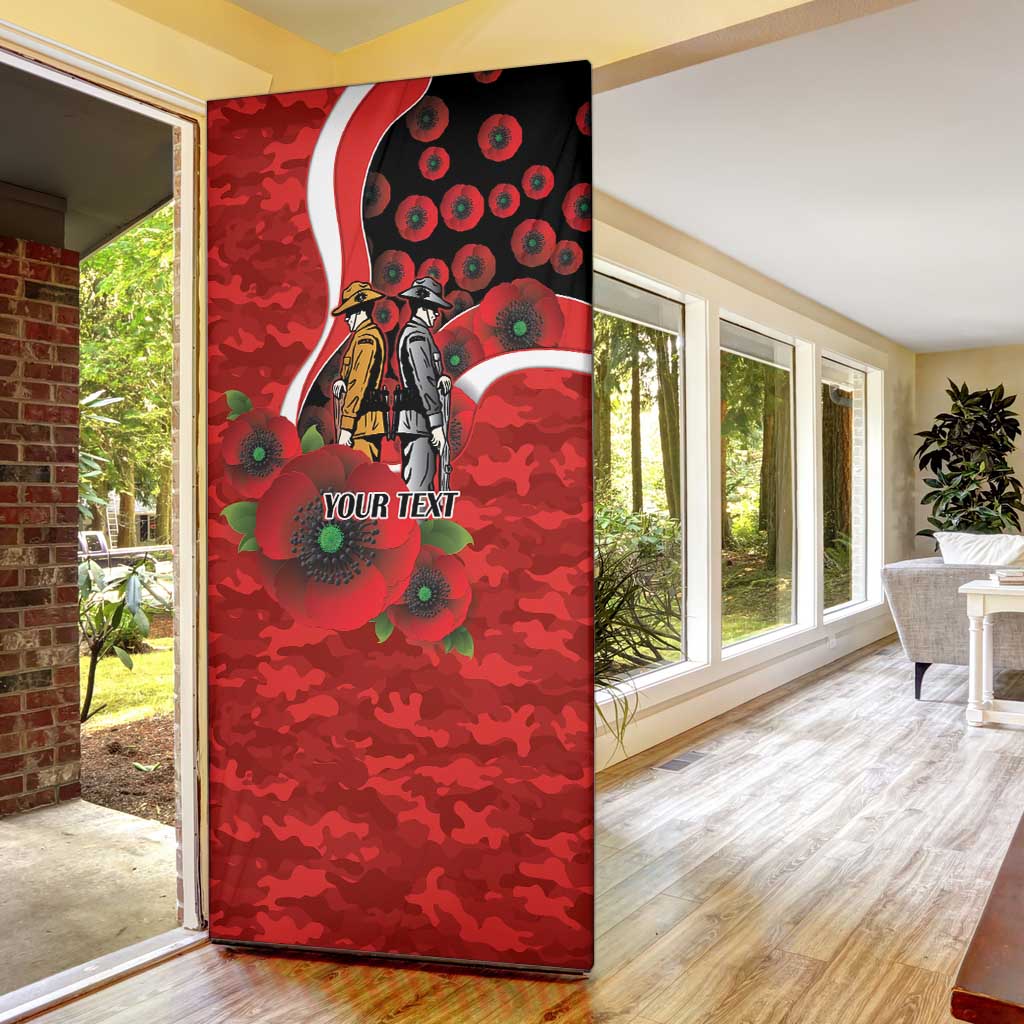 Sydney Swans ANZAC Personalised Door Cover Lest We Forget Poppy Camo