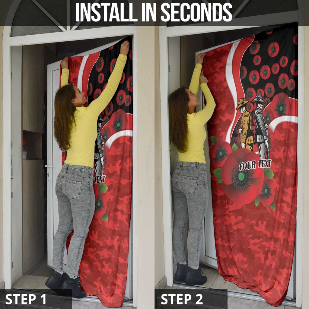 Sydney Swans ANZAC Personalised Door Cover Lest We Forget Poppy Camo
