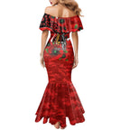 Sydney Swans ANZAC Personalised Family Matching Mermaid Dress and Hawaiian Shirt Lest We Forget Poppy Camo