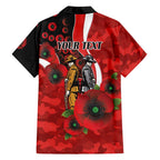 Sydney Swans ANZAC Personalised Family Matching Summer Maxi Dress and Hawaiian Shirt Lest We Forget Poppy Camo