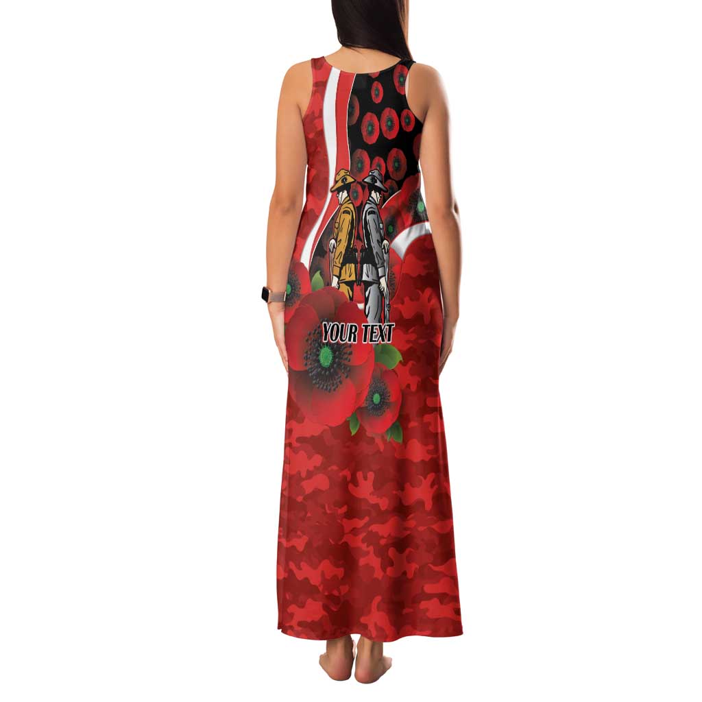 Sydney Swans ANZAC Personalised Family Matching Tank Maxi Dress and Hawaiian Shirt Lest We Forget Poppy Camo