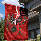 Sydney Swans ANZAC Personalised Garden Flag Lest We Forget Poppy Camo