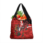 Sydney Swans ANZAC Personalised Grocery Bag Lest We Forget Poppy Camo