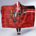 Sydney Swans ANZAC Personalised Hooded Blanket Lest We Forget Poppy Camo
