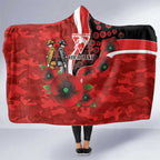 Sydney Swans ANZAC Personalised Hooded Blanket Lest We Forget Poppy Camo