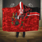 Sydney Swans ANZAC Personalised Hooded Blanket Lest We Forget Poppy Camo