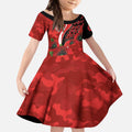Sydney Swans ANZAC Personalised Kid Short Sleeve Dress Lest We Forget Poppy Camo