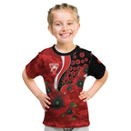 Sydney Swans ANZAC Personalised Kid T Shirt Lest We Forget Poppy Camo