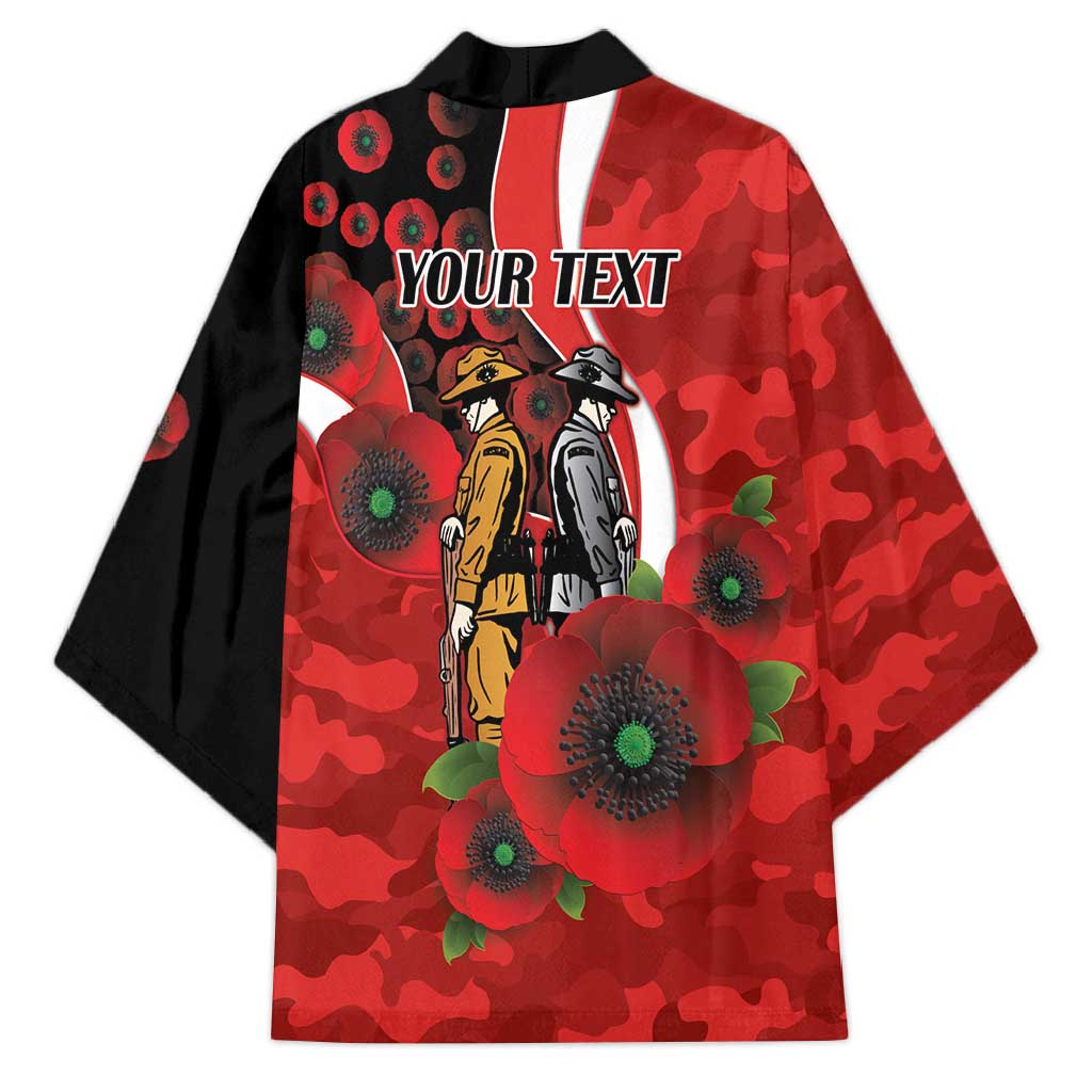 Sydney Swans ANZAC Personalised Kimono Lest We Forget Poppy Camo