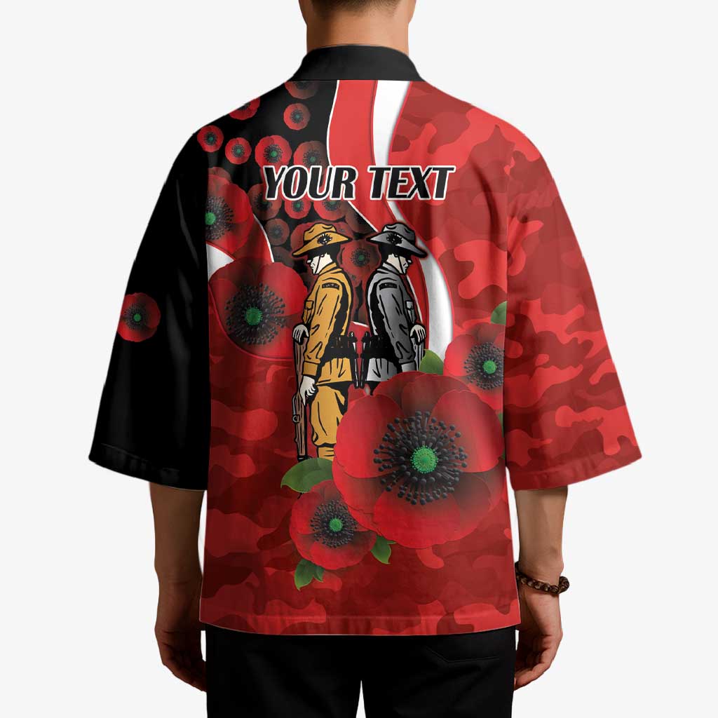 Sydney Swans ANZAC Personalised Kimono Lest We Forget Poppy Camo