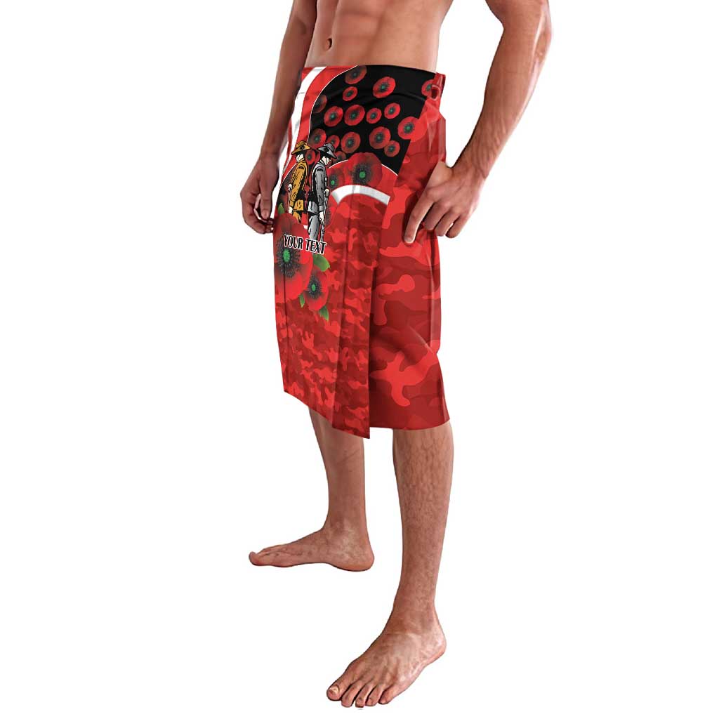 Sydney Swans ANZAC Personalised Lavalava Lest We Forget Poppy Camo