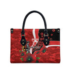 Sydney Swans ANZAC Personalised Leather Bag Lest We Forget Poppy Camo