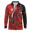 Sydney Swans ANZAC Personalised Long Sleeve Polo Shirt Lest We Forget Poppy Camo