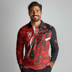 Sydney Swans ANZAC Personalised Long Sleeve Polo Shirt Lest We Forget Poppy Camo