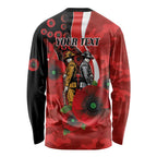 Sydney Swans ANZAC Personalised Long Sleeve Shirt Lest We Forget Poppy Camo