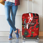 Sydney Swans ANZAC Personalised Luggage Cover Lest We Forget Poppy Camo