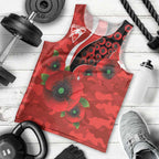 Sydney Swans ANZAC Personalised Men Tank Top Lest We Forget Poppy Camo