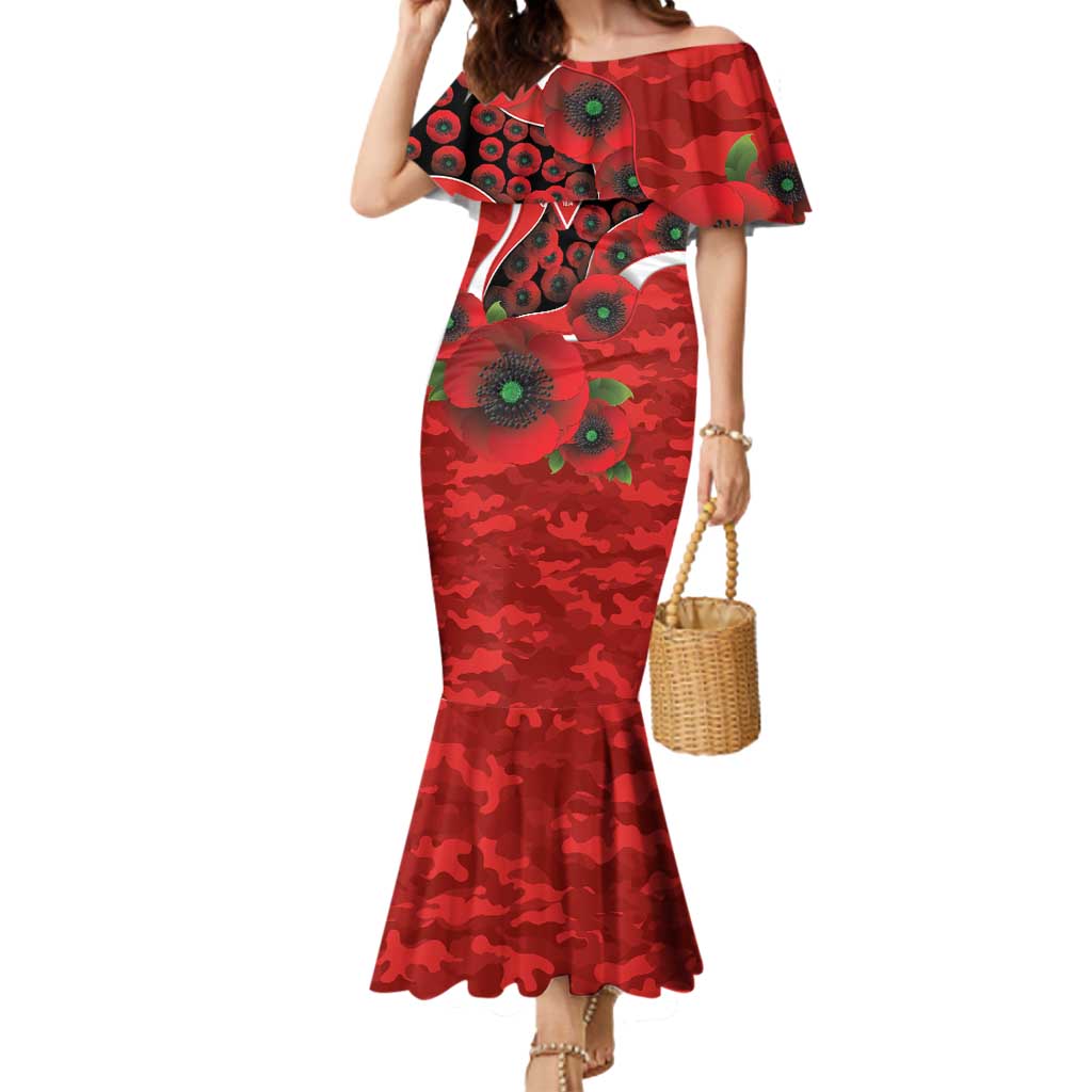 Sydney Swans ANZAC Personalised Mermaid Dress Lest We Forget Poppy Camo