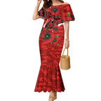 Sydney Swans ANZAC Personalised Mermaid Dress Lest We Forget Poppy Camo