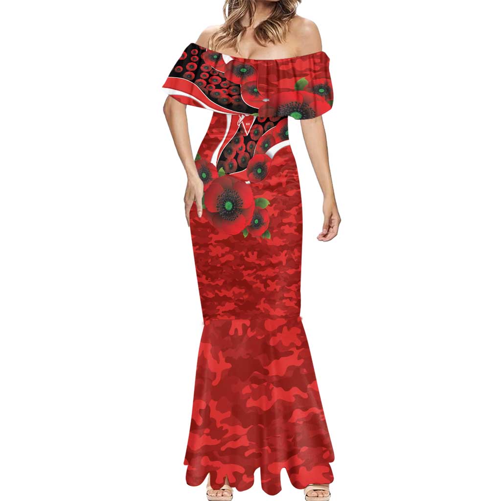 Sydney Swans ANZAC Personalised Mermaid Dress Lest We Forget Poppy Camo