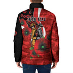 Sydney Swans ANZAC Personalised Padded Jacket Lest We Forget Poppy Camo