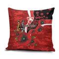 Sydney Swans ANZAC Personalised Pillow Cover Lest We Forget Poppy Camo
