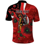 Sydney Swans ANZAC Personalised Polo Shirt Lest We Forget Poppy Camo
