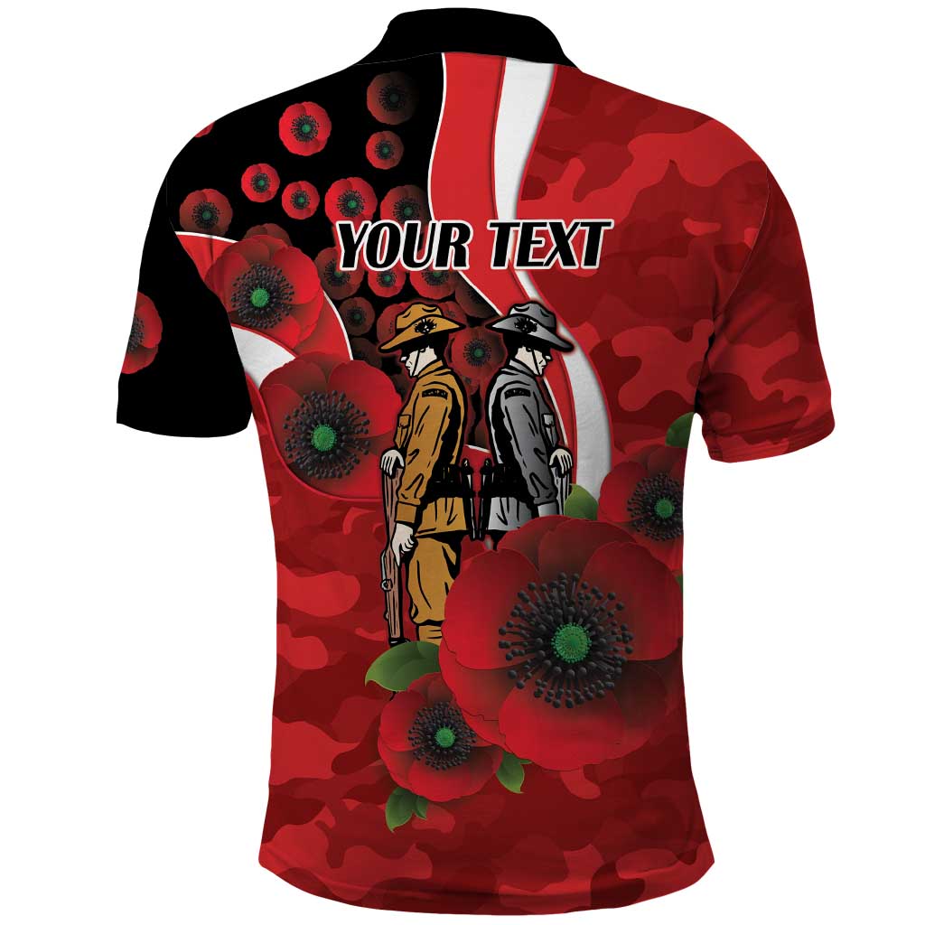 Sydney Swans ANZAC Personalised Polo Shirt Lest We Forget Poppy Camo