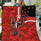 Sydney Swans ANZAC Personalised Quilt Lest We Forget Poppy Camo