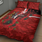 Sydney Swans ANZAC Personalised Quilt Bed Set Lest We Forget Poppy Camo