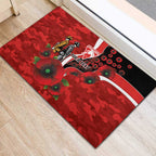 Sydney Swans ANZAC Personalised Rubber Doormat Lest We Forget Poppy Camo