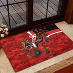 Sydney Swans ANZAC Personalised Rubber Doormat Lest We Forget Poppy Camo