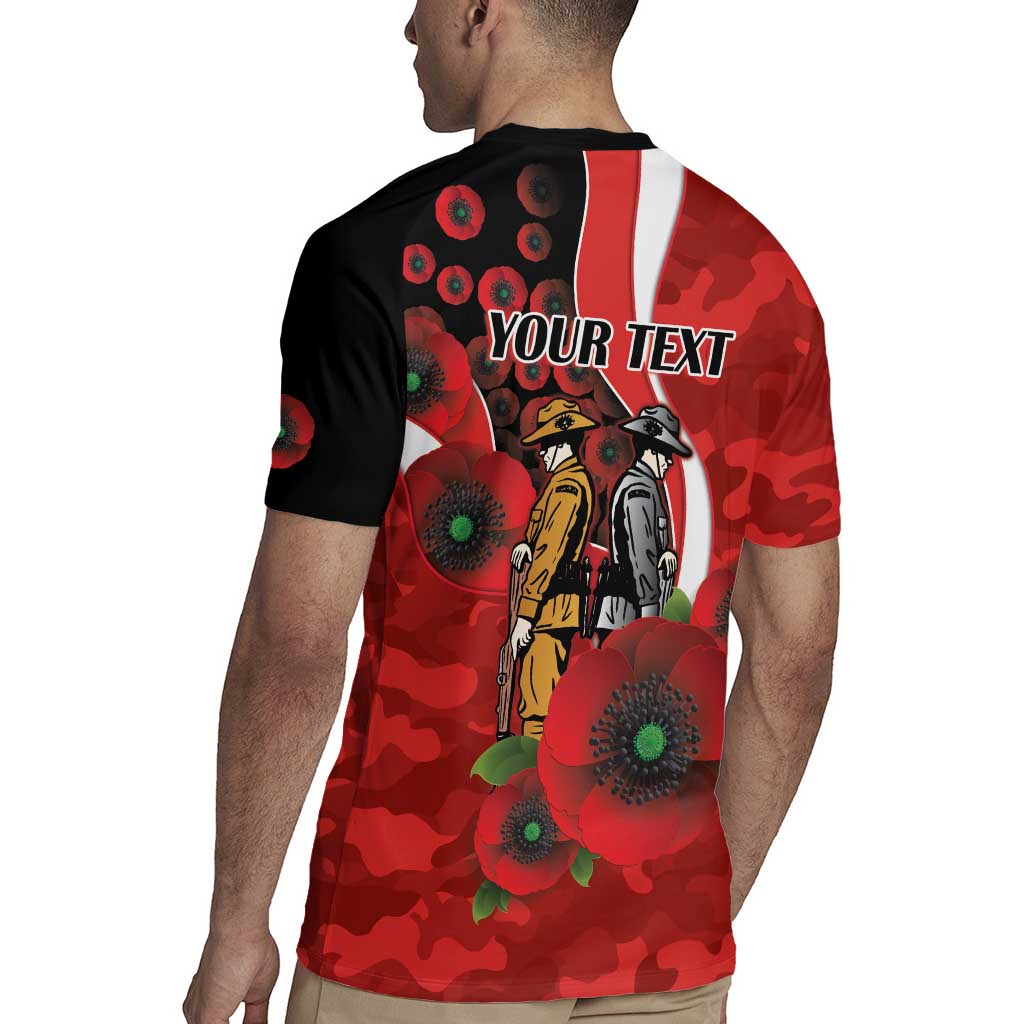 Sydney Swans ANZAC Personalised Rugby Jersey Lest We Forget Poppy Camo
