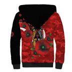 Sydney Swans ANZAC Personalised Sherpa Hoodie Lest We Forget Poppy Camo