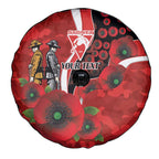 Sydney Swans ANZAC Personalised Spare Tire Cover Lest We Forget Poppy Camo