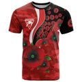 Sydney Swans ANZAC Personalised T Shirt Lest We Forget Poppy Camo