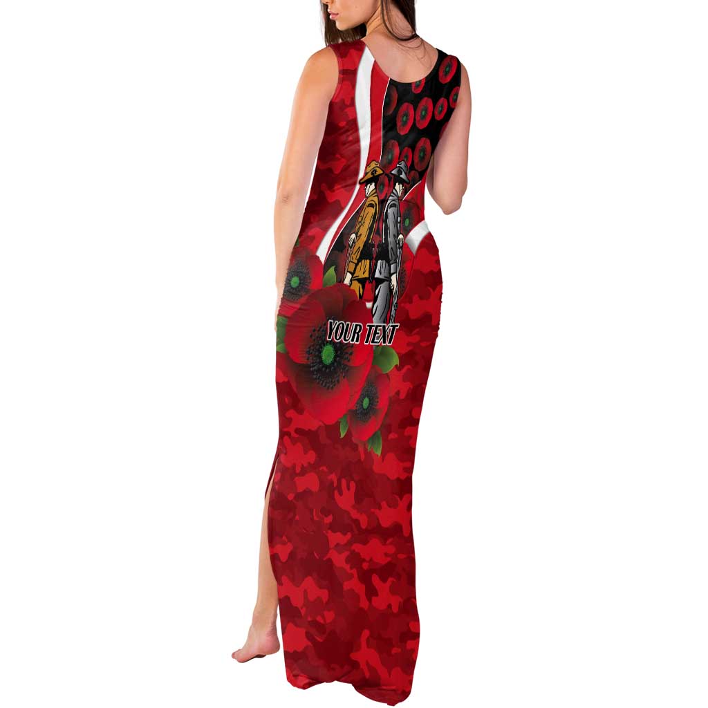 Sydney Swans ANZAC Personalised Tank Maxi Dress Lest We Forget Poppy Camo