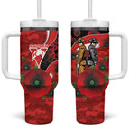 Sydney Swans ANZAC Personalised Tumbler With Handle Lest We Forget Poppy Camo