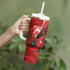 Sydney Swans ANZAC Personalised Tumbler With Handle Lest We Forget Poppy Camo